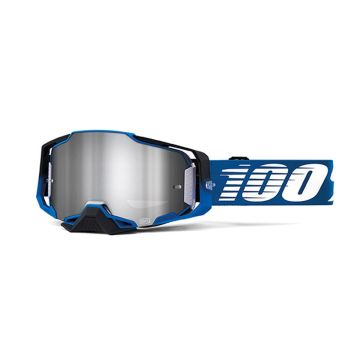 100% Gafas Cross  Armega Rockchuck Plata Lentes Espejadas