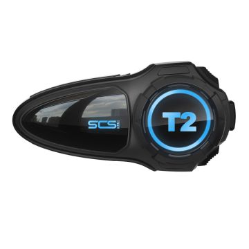 Intercomunicador Bluetooth universal único SCS T2-PLUS: conversación entre motocicletas hasta 1000 m (hasta 10 motociclistas)