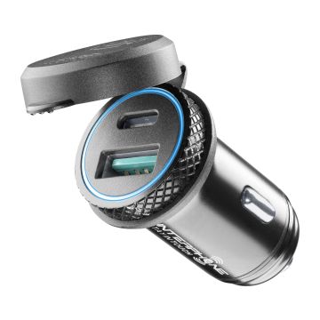 Interphone Adaptador Usb+Tipo C Cellularline Para Encendedor De Cigarrillos