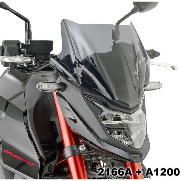 Cupolino Givi 2166A ahumado para Honda CB 750 Hornet (23-24) y Yamaha MT-125 (20-24)