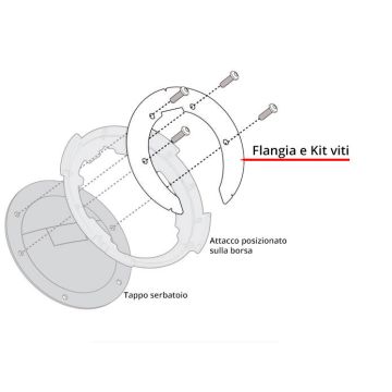 Flange for tank bags Givi BF16