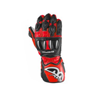 Berik G-195106 guantes de cuero Negro Rojo