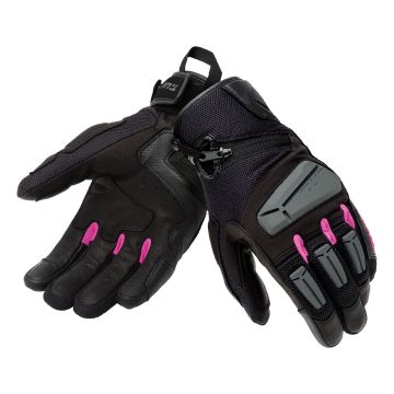Guantes moto verano mujer T-UR G-FOUR LADY Negro Fucsia