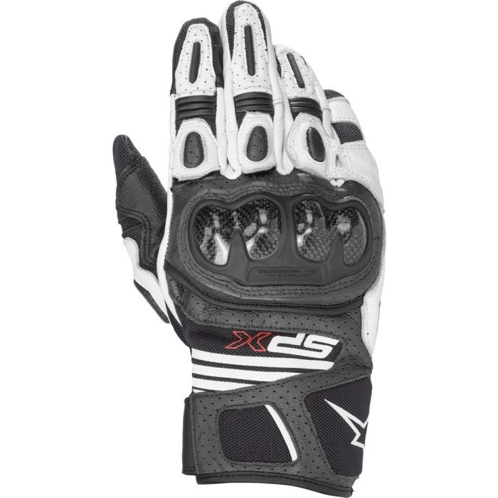 Alpinestars Sp X Air Carbon V2 summer leather racing gloves Black White